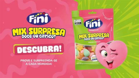 Fini lança 'Mix Surpresa' com versões doces ou cítricas