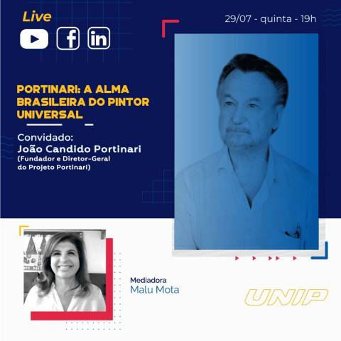 Filho de Candido Portinari é destaque em live da UNIP