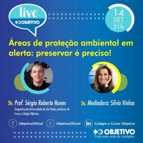 Objetivo promove live sobre preservação ambiental